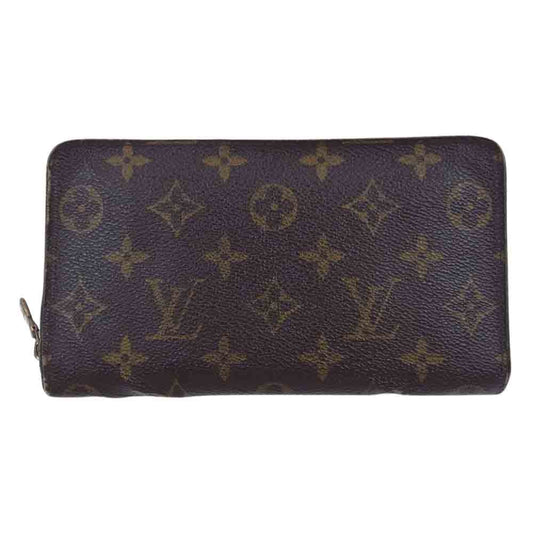 LOUIS VUITTON ルイ・ヴィトン M61727 ポルト モネ ジップ ラウンド ファスナー 財布 ブラウン系【中古】
