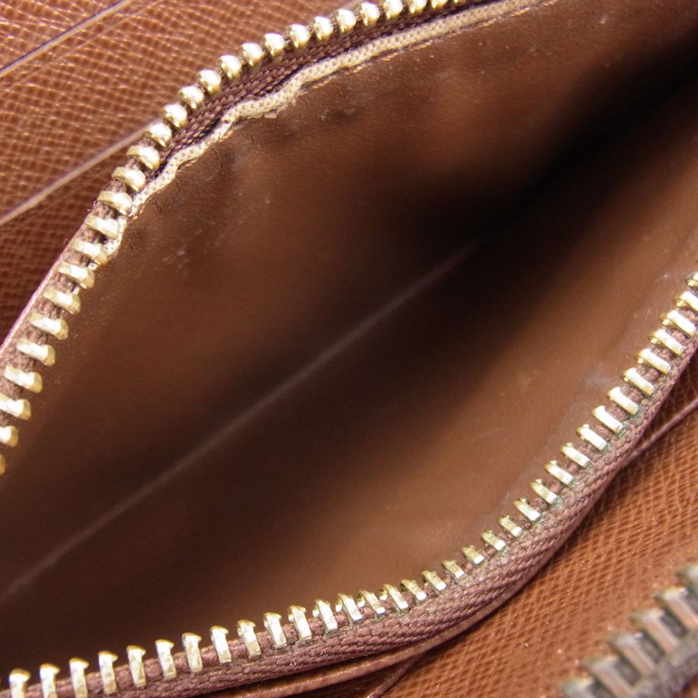 LOUIS VUITTON ルイ・ヴィトン M61727 ポルト モネ ジップ ラウンド ファスナー 財布 ブラウン系【中古】