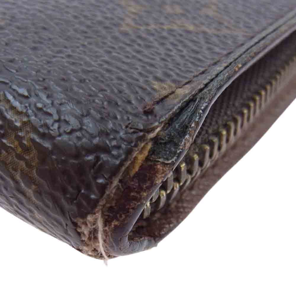 LOUIS VUITTON ルイ・ヴィトン M61727 ポルト モネ ジップ ラウンド ファスナー 財布 ブラウン系【中古】