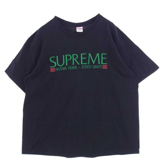 Supreme シュプリーム 21SS  Nuova York Tee ヌオーヴァヨークプリント TEE 半袖 Tシャツ ブラック系 XL【中古】