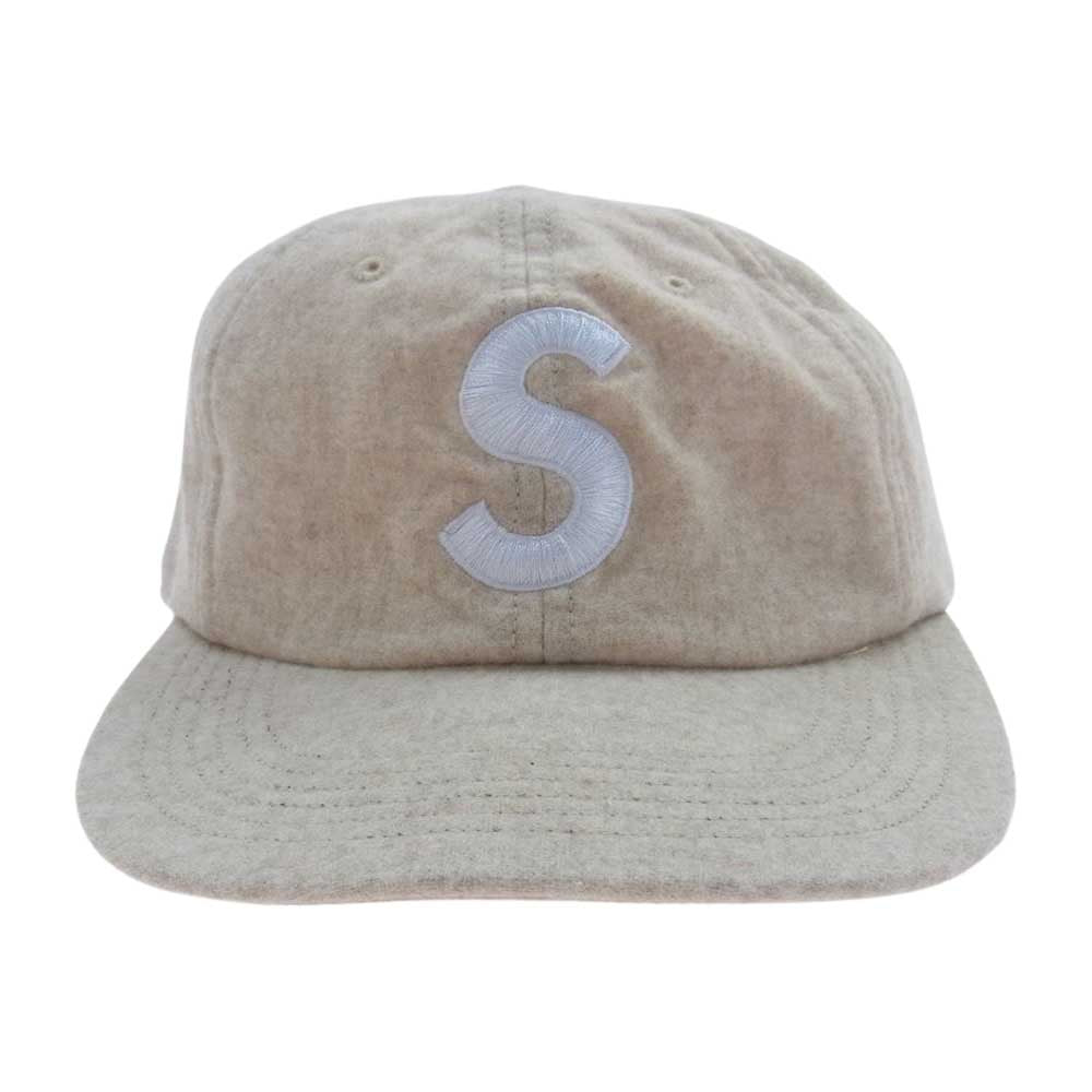 Supreme シュプリーム 21AW  Wool S Logo 6-Panel ウール Sロゴ 6パネル キャップ ベージュ系【中古】