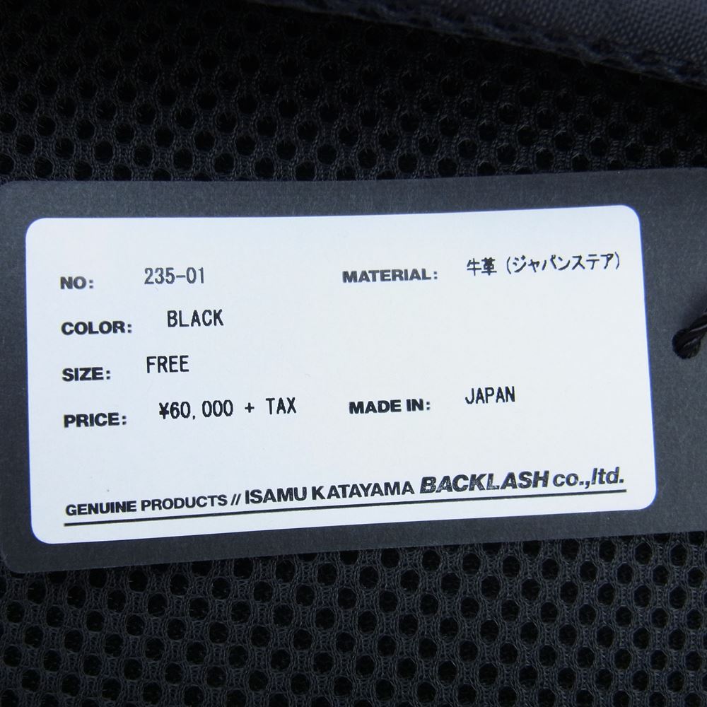 ISAMUKATAYAMA BACKLASH イサムカタヤマバックラッシュ 235-01 ジャパンステアレザー PATTEIENCE リュックサック バックパック ブラック系【新古品】【未使用】【中古】