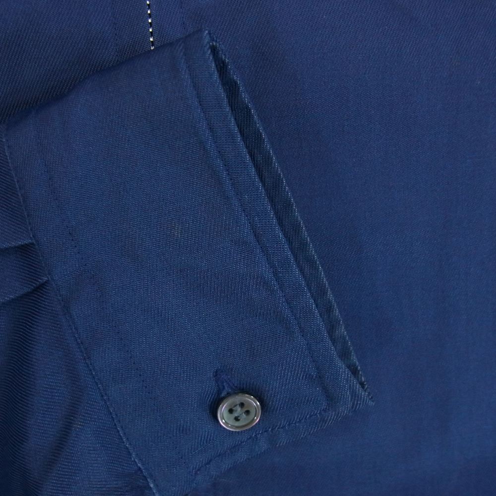 コムデギャルソンシャツ フランス製 D-TK9210 ラウンドカラー スウィング トップ  フルジップジャケット ブルー系 M【中古】