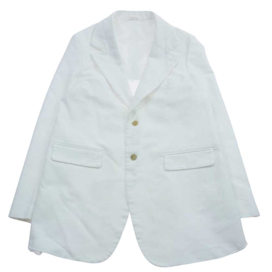 COMME des GARCONS HOMME PLUS コムデギャルソンオムプリュス 18AW ホワイトショック期 PB-J067 背面カッティング テーラード ジャケット ホワイト系 S【中古】