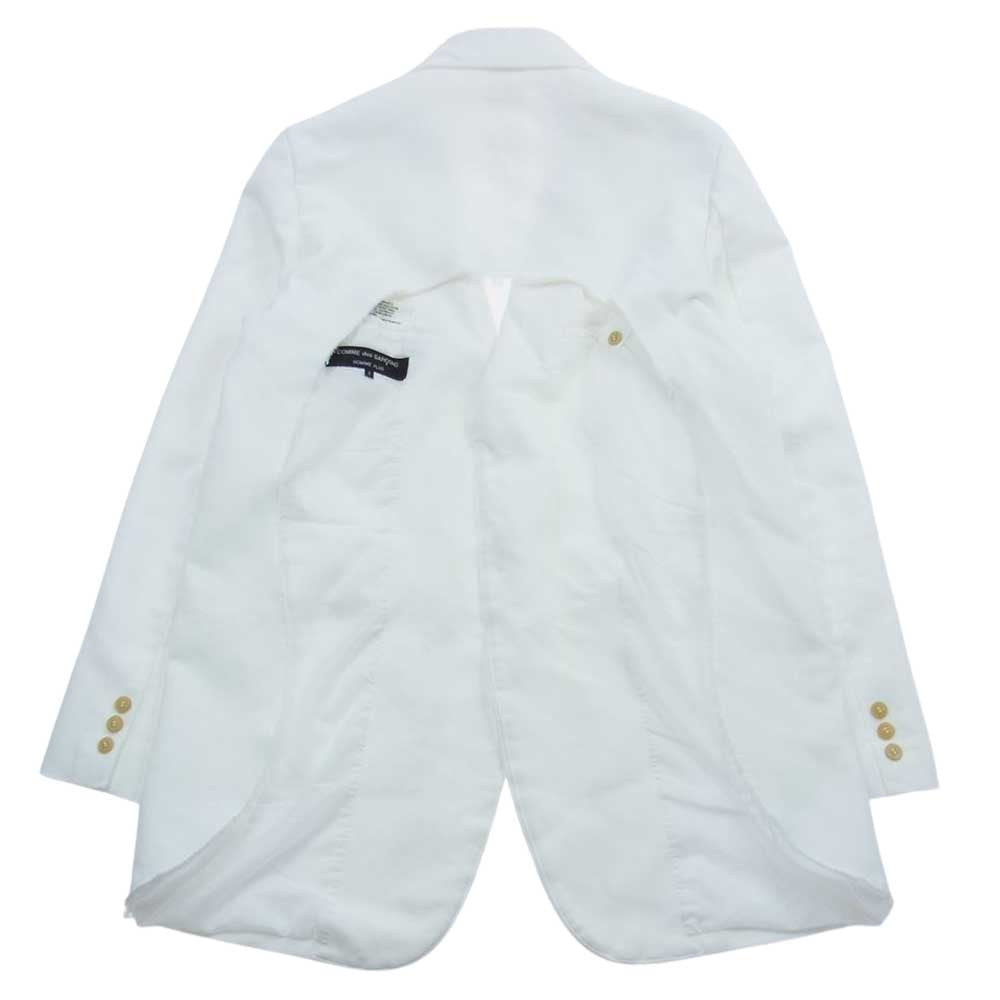 COMME des GARCONS HOMME PLUS コムデギャルソンオムプリュス 18AW ホワイトショック期 PB-J067 背面カッティング テーラード ジャケット ホワイト系 S【中古】