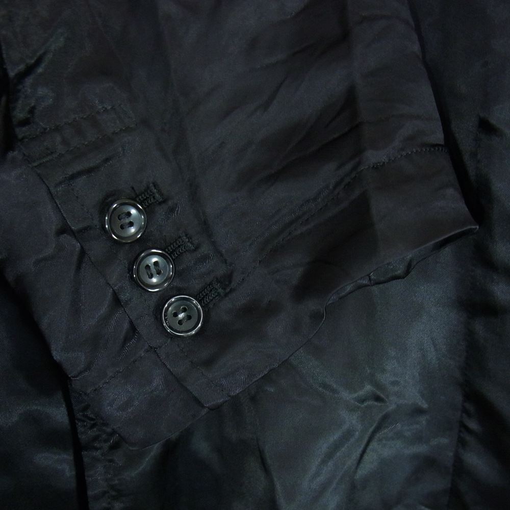 COMME des GARCONS HOMME PLUS コムデギャルソンオムプリュス 22SS 花の存在期 PI-J052 oversized cupro blazer バックローズ プリント キュプラ オーバーサイズ ジャケット ブラック系 S【中古】