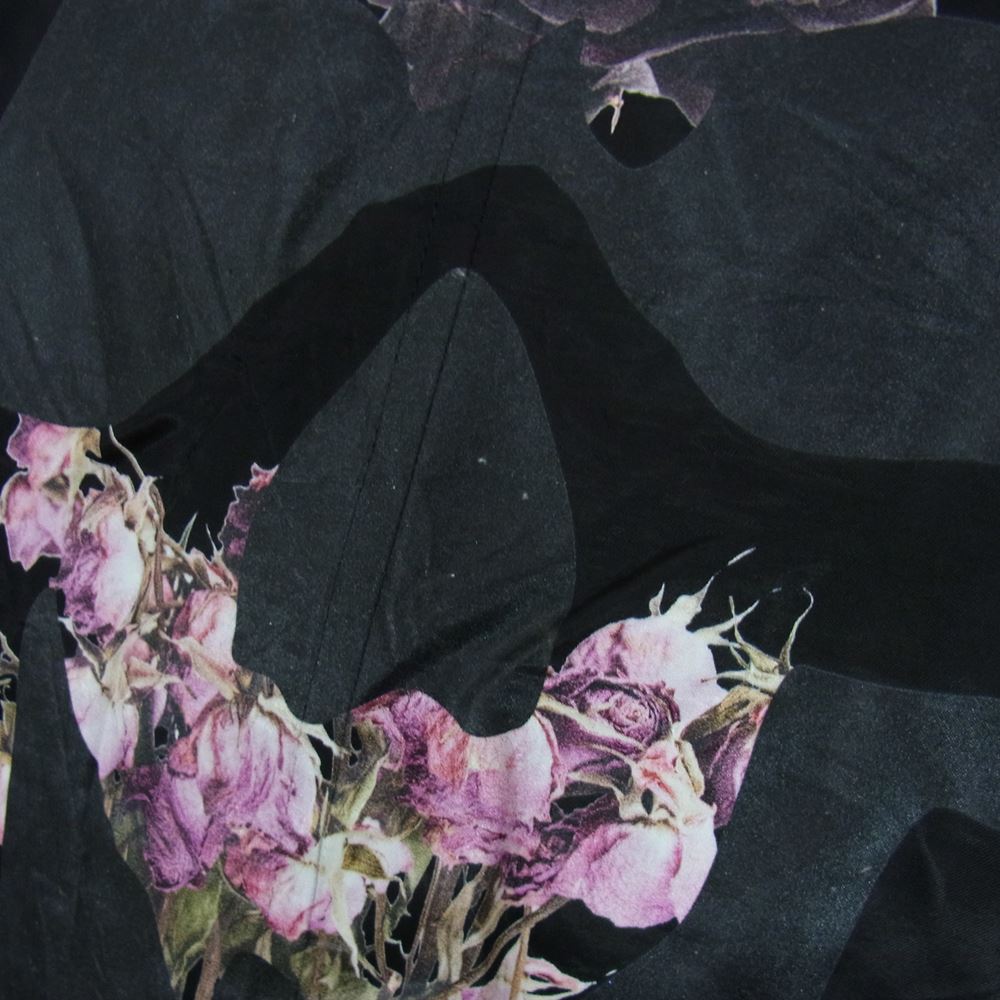 COMME des GARCONS HOMME PLUS コムデギャルソンオムプリュス 22SS 花の存在期 PI-J052 oversized cupro blazer バックローズ プリント キュプラ オーバーサイズ ジャケット ブラック系 S【中古】