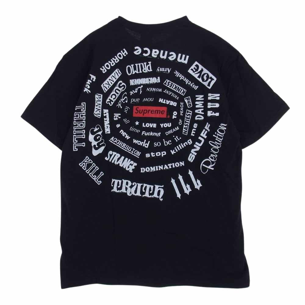 Supreme シュプリーム 21SS spiral Tee スパイラル Tシャツ ブラック系 M【中古】