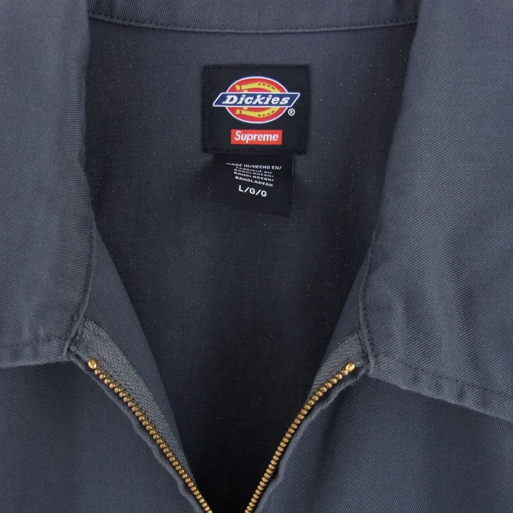 Supreme シュプリーム × Dickies ディッキーズ 22SS Stripe Eisenhower Jacket ストライプ ジャケット ブルゾン グレー系 ブラック系 L【中古】