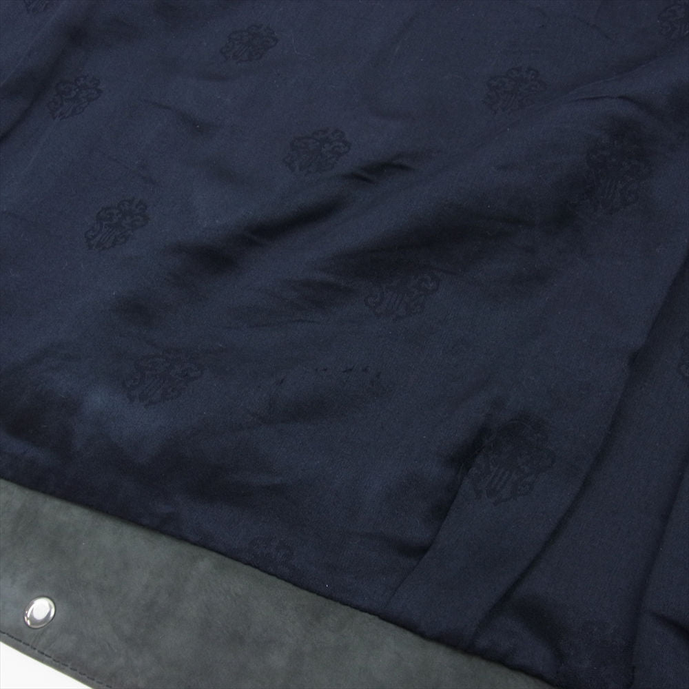 CHROME HEARTS クロムハーツ（原本無） 6B FRNT ZIP バックCH フレア ダガージップ ヌバックレザー ベスト グレー系 S【中古】