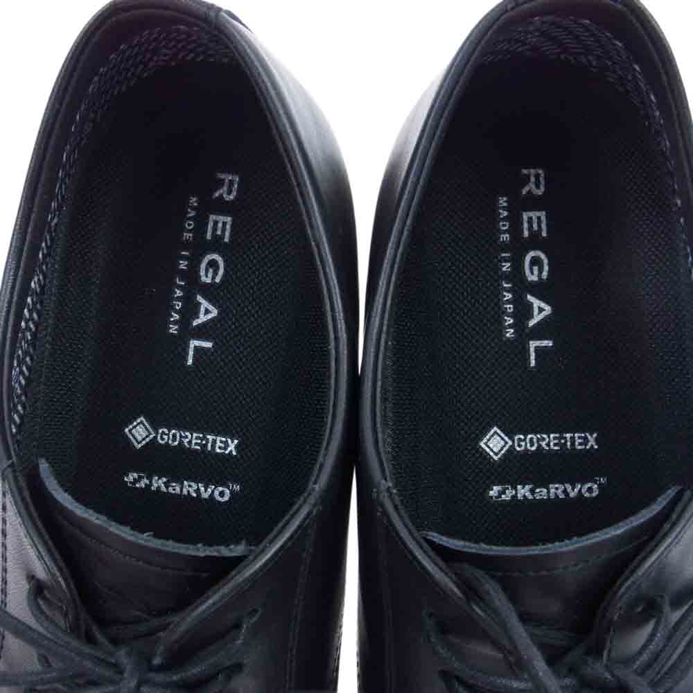 REGAL リーガル 36CL Uチップ GORE-TEX ゴアテックス 防水 ビジネス シューズ ブラック系 25EEE【中古】