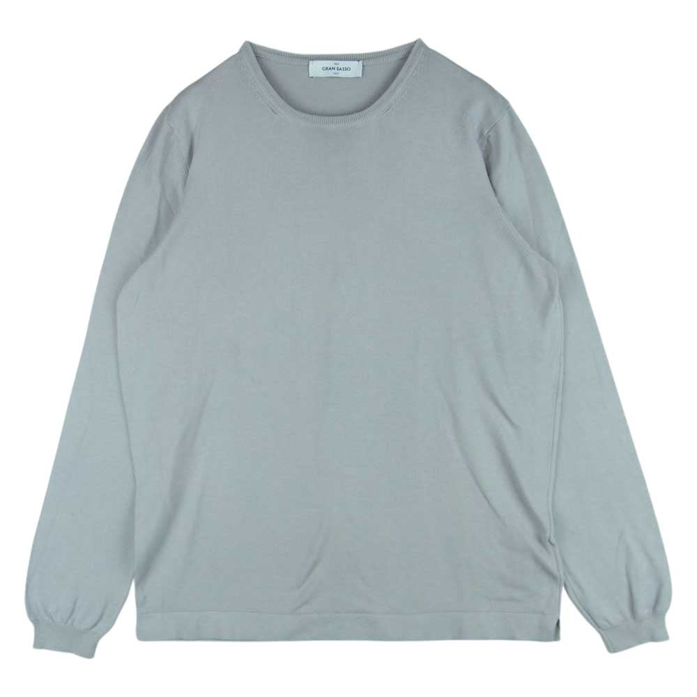 グランサッソ コットン ニット イタリア製 グレー系 50【中古】