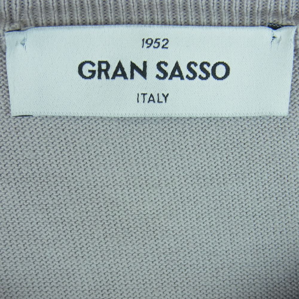 グランサッソ コットン ニット イタリア製 グレー系 50【中古】