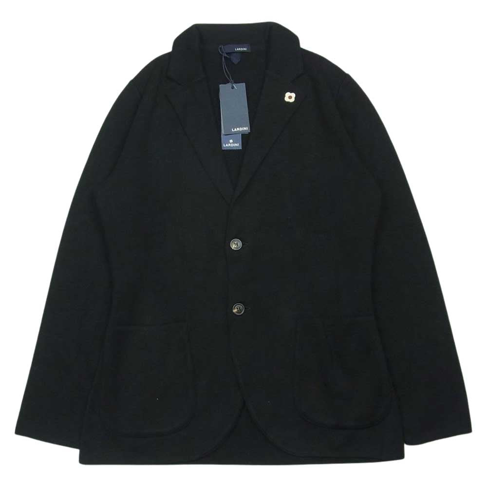 LARDINI ラルディーニ 2116-ALJM70J000 ブートニエール付き  ニット ジャケット イタリア製 ブラック系 M【中古】