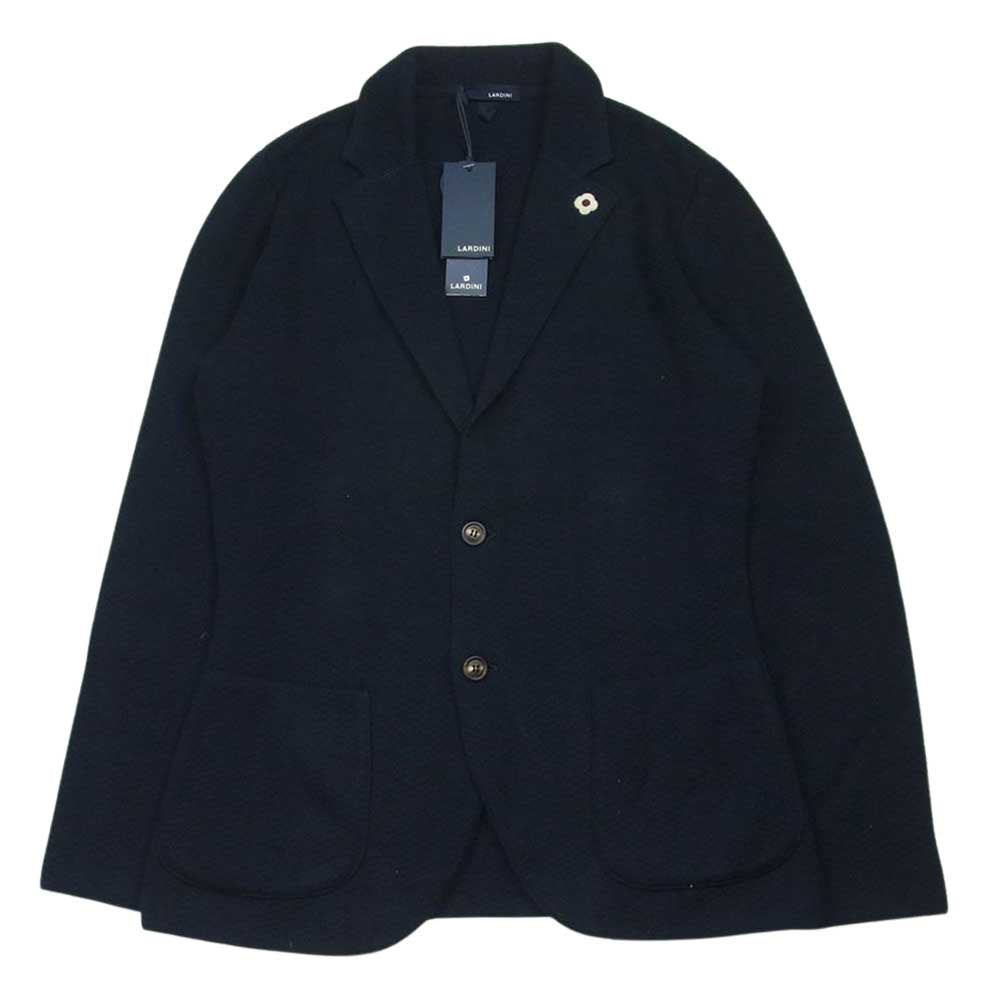 LARDINI ラルディーニ 2116-ALJM70J008 ブートニエール付き ニット ジャケット イタリア製 ダークネイビー系 M【中古】