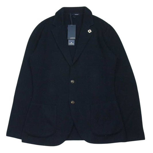 LARDINI ラルディーニ 2116-ALJM70J008 ブートニエール付き ニット ジャケット イタリア製 ダークネイビー系 M【中古】