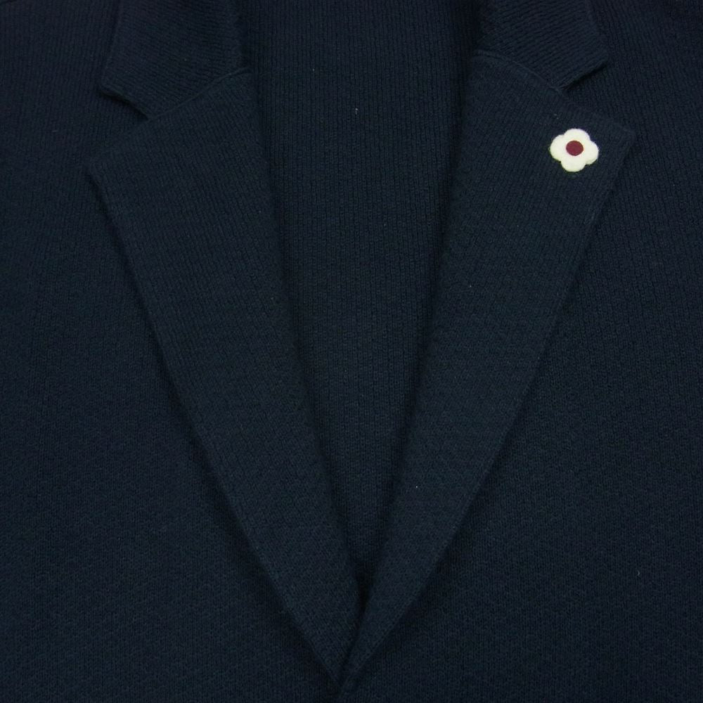 LARDINI ラルディーニ 2116-ALJM70J008 ブートニエール付き ニット ジャケット イタリア製 ダークネイビー系 M【中古】