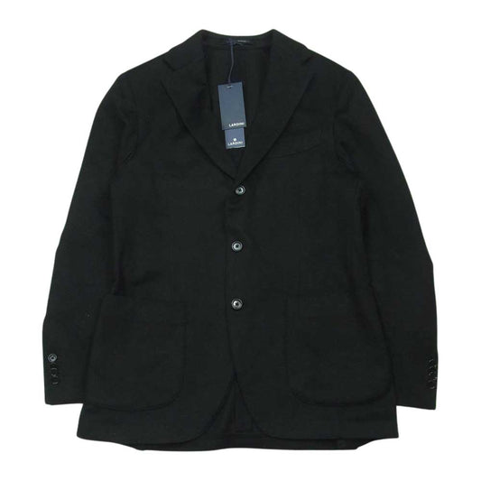 LARDINI ラルディーニ JW6000AQ カシミヤ混 ウール シングル テーラード ジャケット ブラック系 48【美品】【中古】
