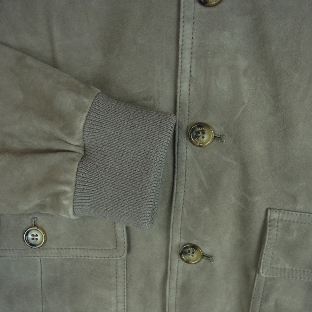 バルスター/ヴァルスター 407A F228 ヴァルスタリーノ ゴートスエード ブルゾン レザー ジャケット イタリア製 グレー系 48【中古】