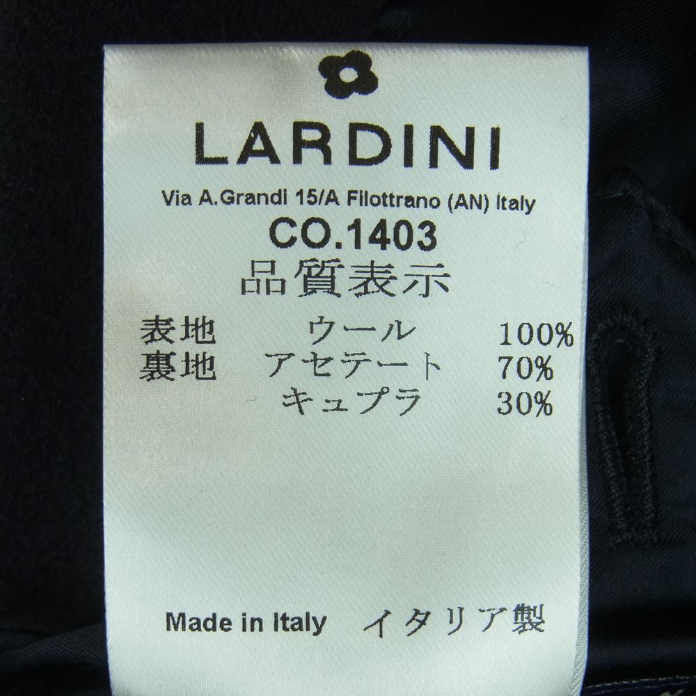 LARDINI ラルディーニ JW23636AQ フィールド チェスター シングル コート ブートニエール ダークネイビー系 48【中古】