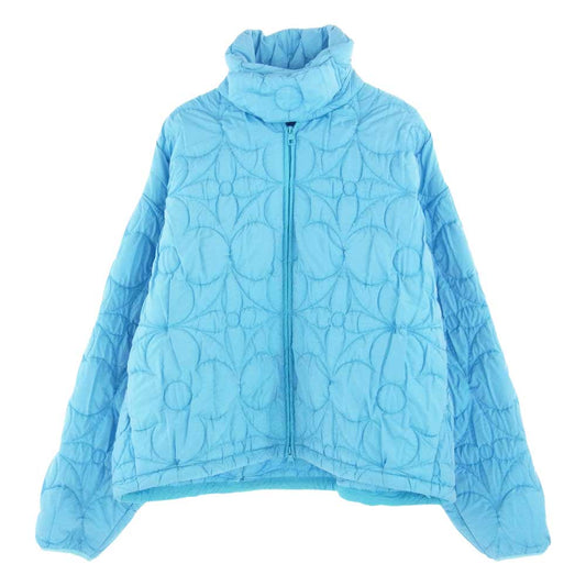 LOUIS VUITTON ルイ・ヴィトン 20AW HIB62ETYX MONOGRAM FLOWER JACKET モノグラム フラワー キルティング ナイロン ブルゾン ライトブルー系 52【美品】【中古】