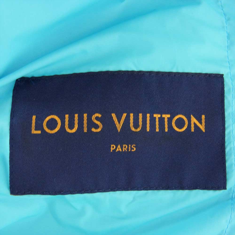 LOUIS VUITTON ルイ・ヴィトン 20AW HIB62ETYX MONOGRAM FLOWER JACKET モノグラム フラワー キルティング ナイロン ブルゾン ライトブルー系 52【美品】【中古】
