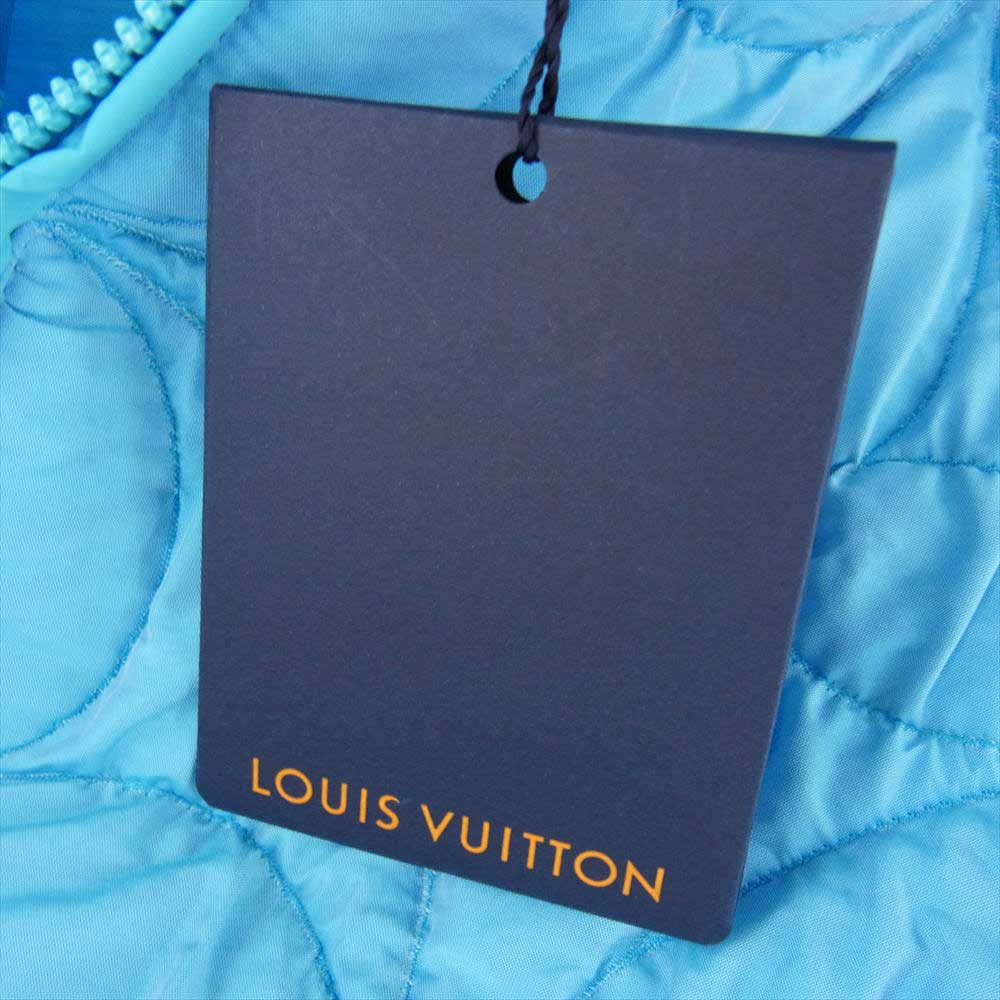 LOUIS VUITTON ルイ・ヴィトン 20AW HIB62ETYX MONOGRAM FLOWER JACKET モノグラム フラワー キルティング ナイロン ブルゾン ライトブルー系 52【美品】【中古】