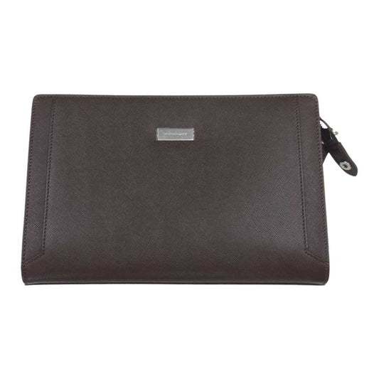 BURBERRY バーバリー WB 5046 BH 54 日本製 西川 レザー クラッチ バッグ ブラウン系【新古品】【未使用】【中古】