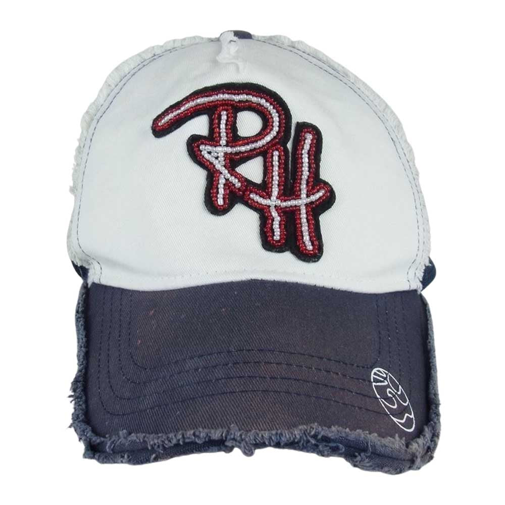 ヨシノリコタケ  ヨシノリコタケ YOSHINORI KOTAKE RH Logo Beads CAP RH ロゴ ビーズ キャップ 千駄ヶ谷店 3周年記念 限定 ネイビー系【中古】