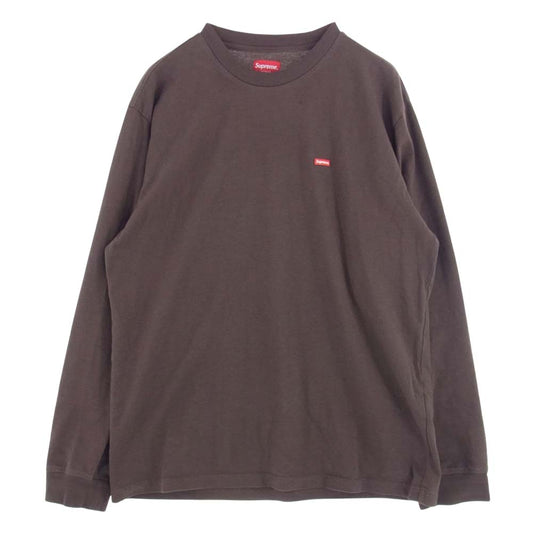 Supreme シュプリーム 22AW Small Box L/S Tee スモールボックスロゴ Tシャツ 長袖 ブラウン系 S【中古】