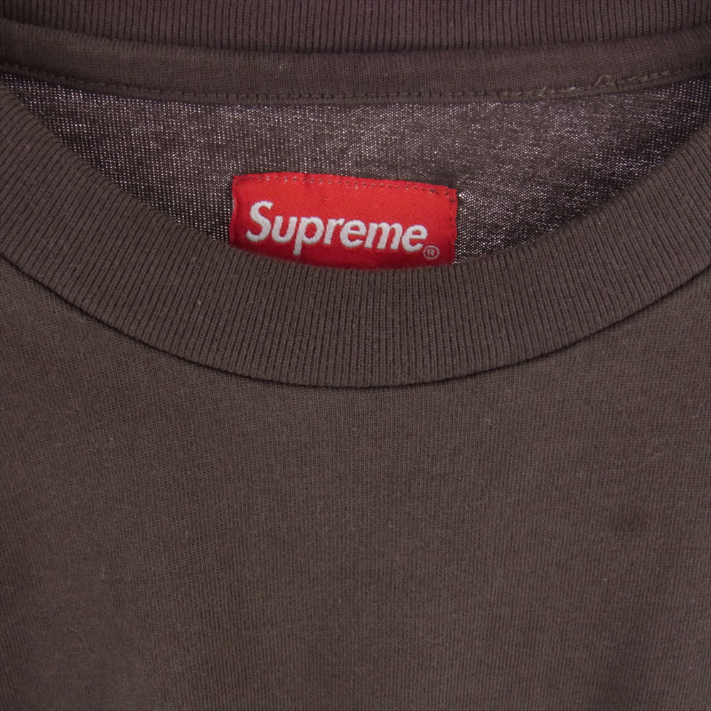 Supreme シュプリーム 22AW Small Box L/S Tee スモールボックスロゴ Tシャツ 長袖 ブラウン系 S【中古】