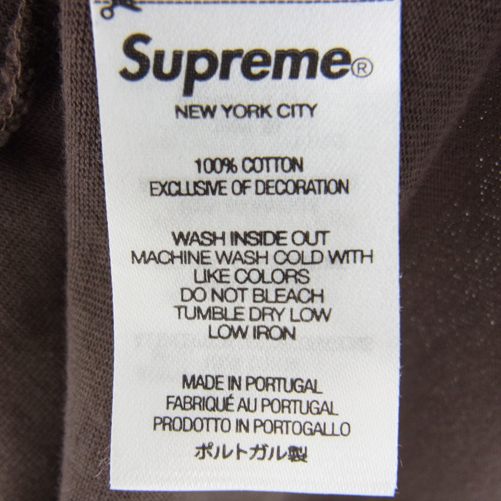 Supreme シュプリーム 22AW Small Box L/S Tee スモールボックスロゴ Tシャツ 長袖 ブラウン系 S【中古】
