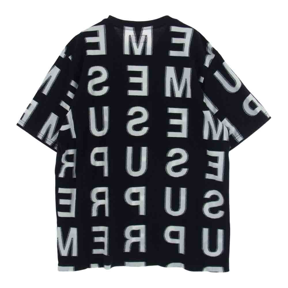 Supreme シュプリーム 21SS  Intarsia S/S Top インターシャ ロゴ Tシャツ 半袖 ブラック系 ホワイト系 M【中古】