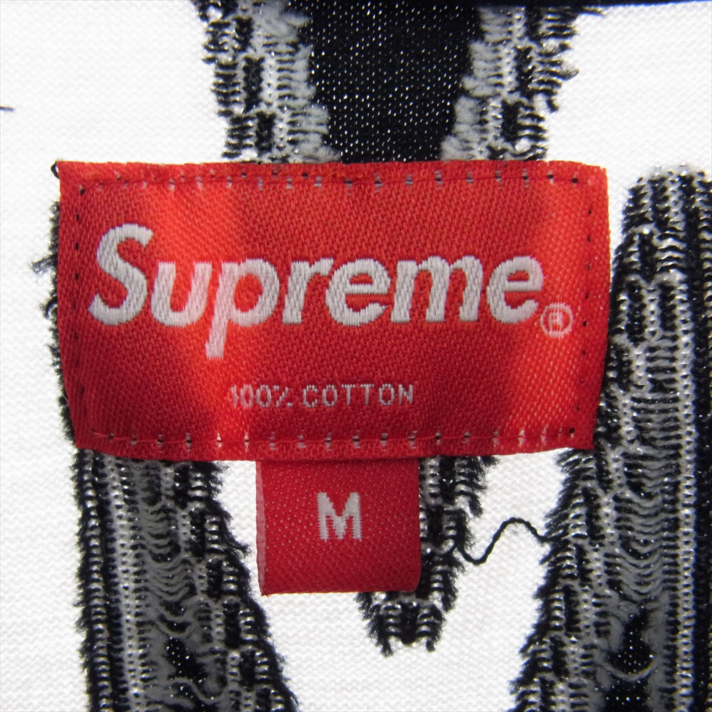 Supreme シュプリーム 21SS  Intarsia S/S Top インターシャ ロゴ Tシャツ 半袖 ブラック系 ホワイト系 M【中古】