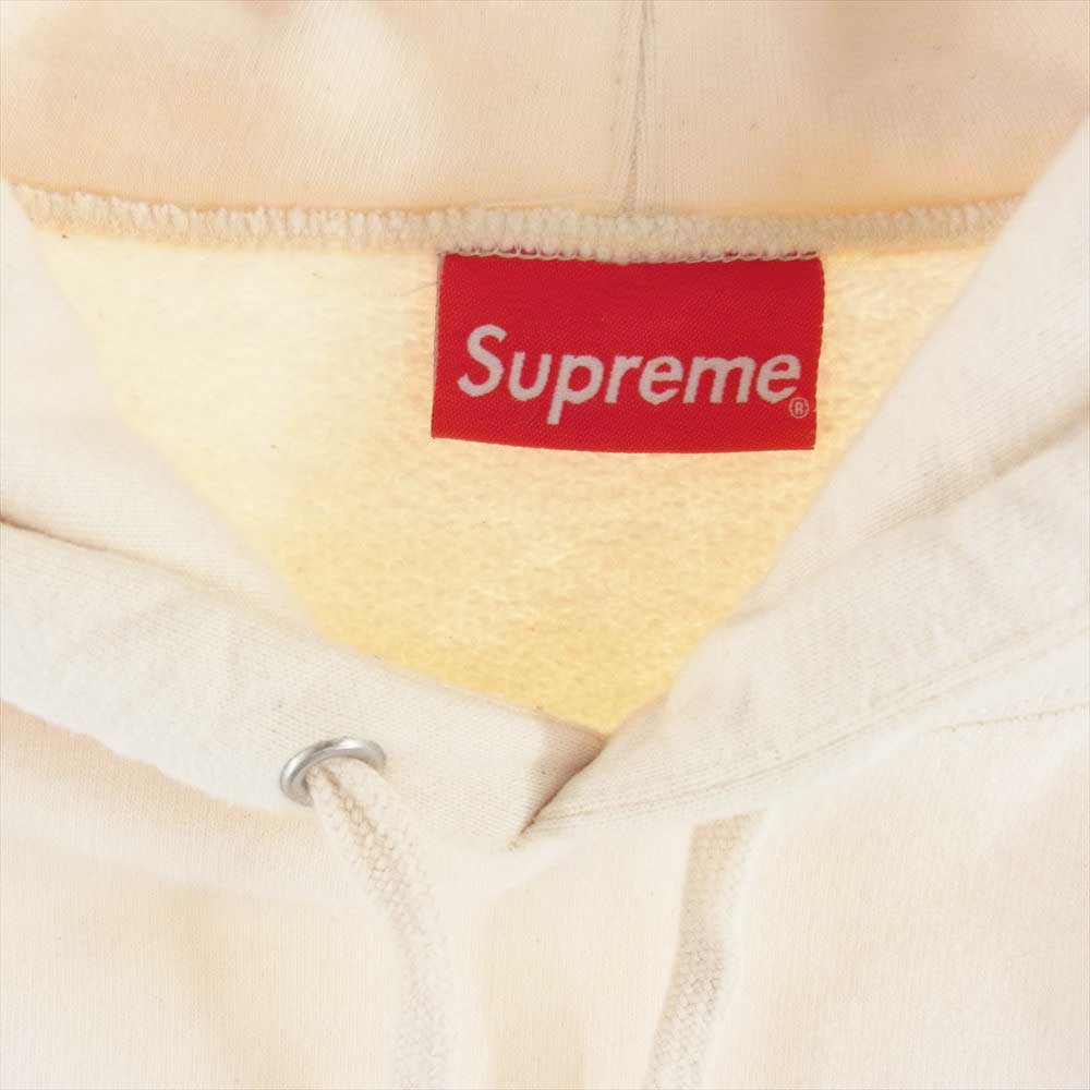 Supreme シュプリーム 21AW Contrast Hooded Sweatshirt フード ロゴ フーデット パーカー オフホワイト系 M【中古】