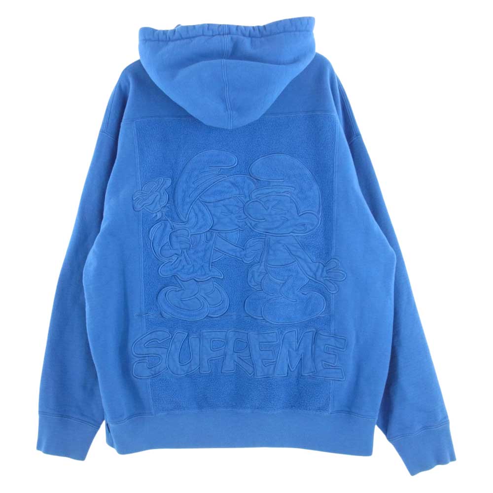 Supreme シュプリーム 20AW Smurfs Hooded Sweatshirt スマーフ フーデット パーカー ブルー系 M【中古】