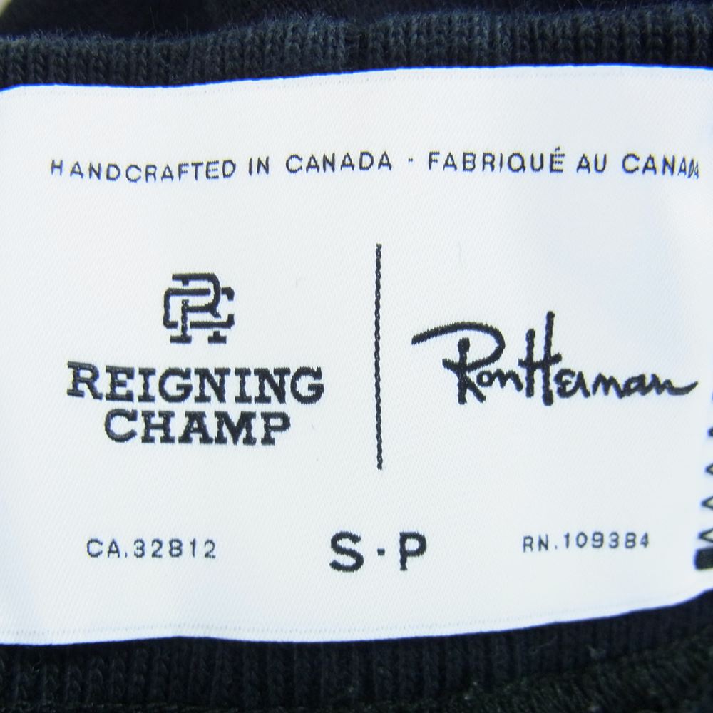 Ron Herman ロンハーマン 3320600099 × REIGNING CHAMP レイニングチャンプ スウェット ハーフ ショート パンツ ショーツ ブラック系 S/P【中古】