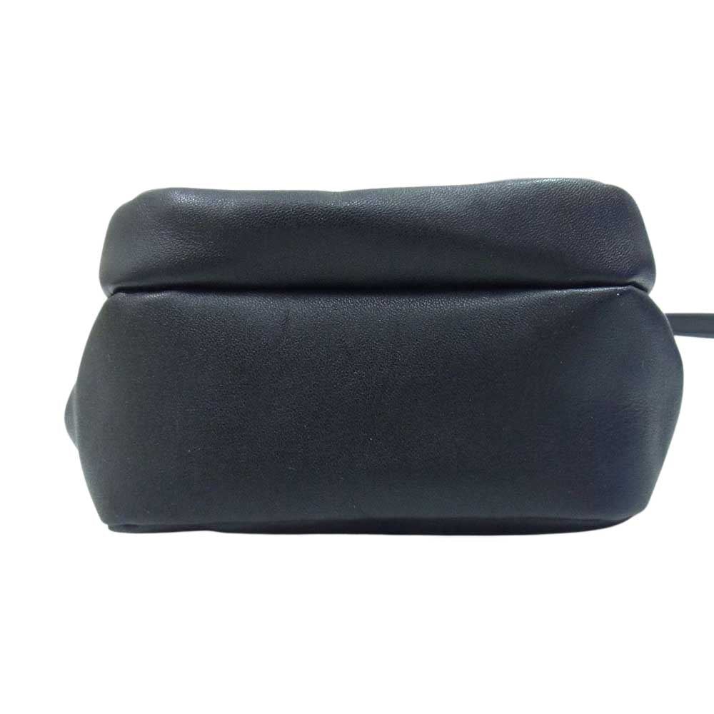 Y's Yohji Yamamoto ワイズ ヨウジヤマモト 18AW YV-A02-703 レザー がま口 2WAY ショルダー ハンド バッグ ブラック系【中古】