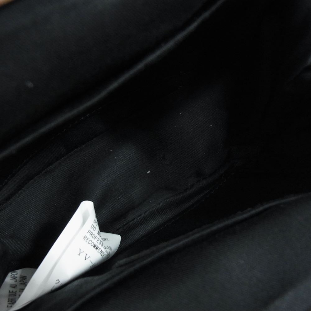 Y's Yohji Yamamoto ワイズ ヨウジヤマモト 18AW YV-A02-703 レザー がま口 2WAY ショルダー ハンド バッグ ブラック系【中古】