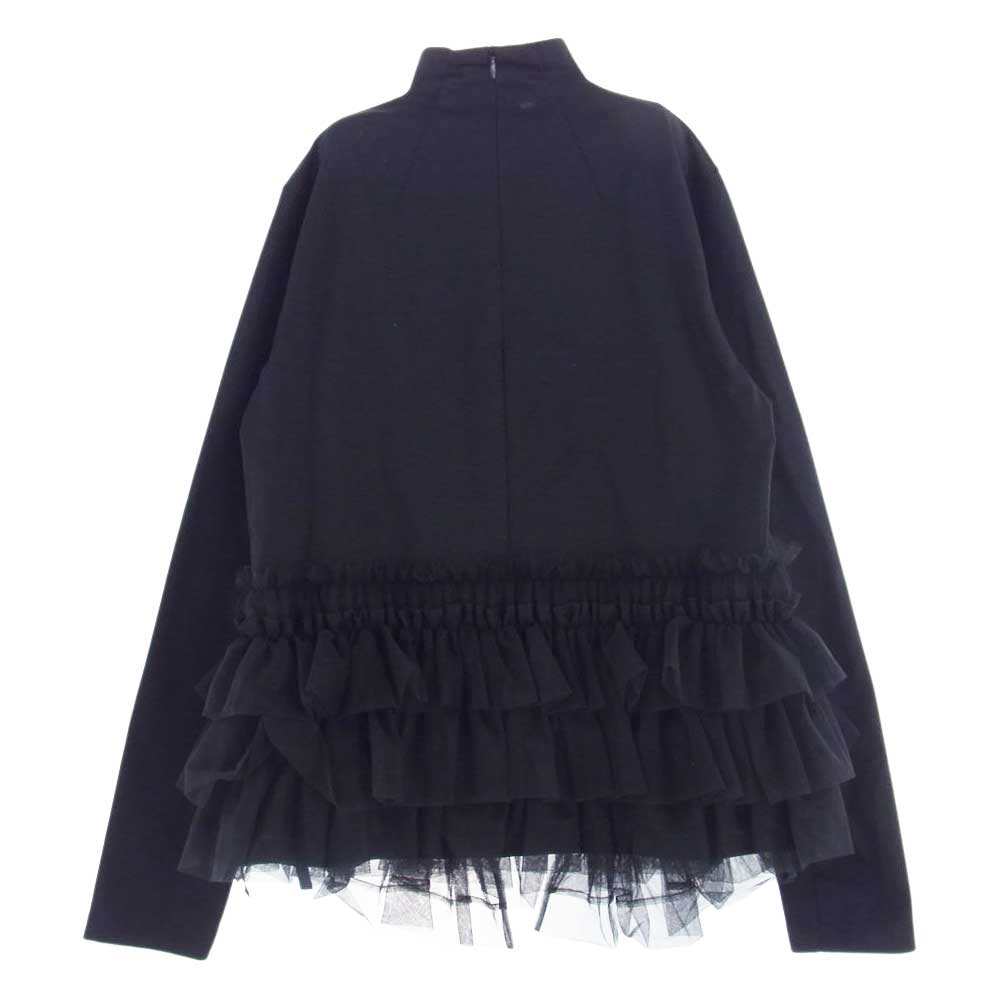 COMME des GARCONS コムデギャルソン noir kei ninomiya ノワールケイニノミヤ 3I-T002 AD2021 ボトルネック チュール カットソー ブラック系 M【美品】【中古】