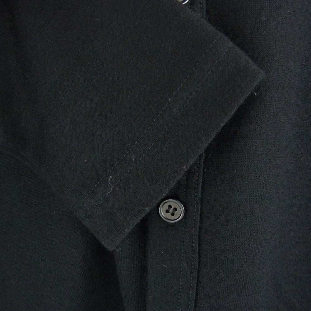 COMME des GARCONS コムデギャルソン noir kei ninomiya ノワールケイニノミヤ 3H-T014 AD2021 ウールジャージー フリル カーディガン ブラック系 M【美品】【中古】