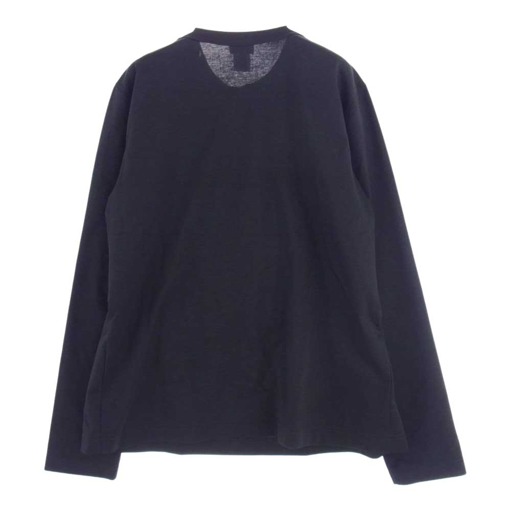 COMME des GARCONS コムデギャルソン noir kei ninomiya ノワールケイニノミヤ 3H-T012 AD2021 ラウンドカラー ベストドッキング カットソー ブラック系 M【美品】【中古】