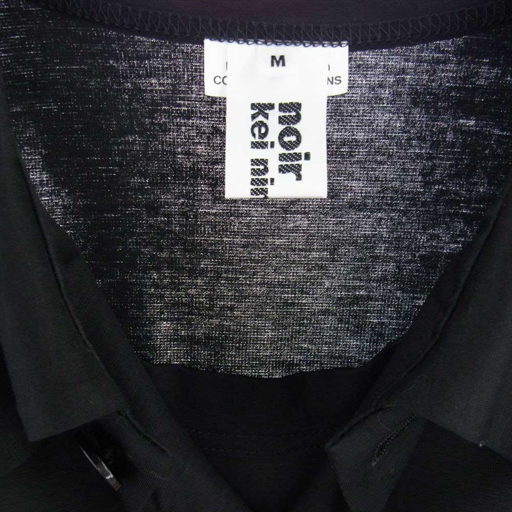 COMME des GARCONS コムデギャルソン noir kei ninomiya ノワールケイニノミヤ 3H-T012 AD2021 ラウンドカラー ベストドッキング カットソー ブラック系 M【美品】【中古】