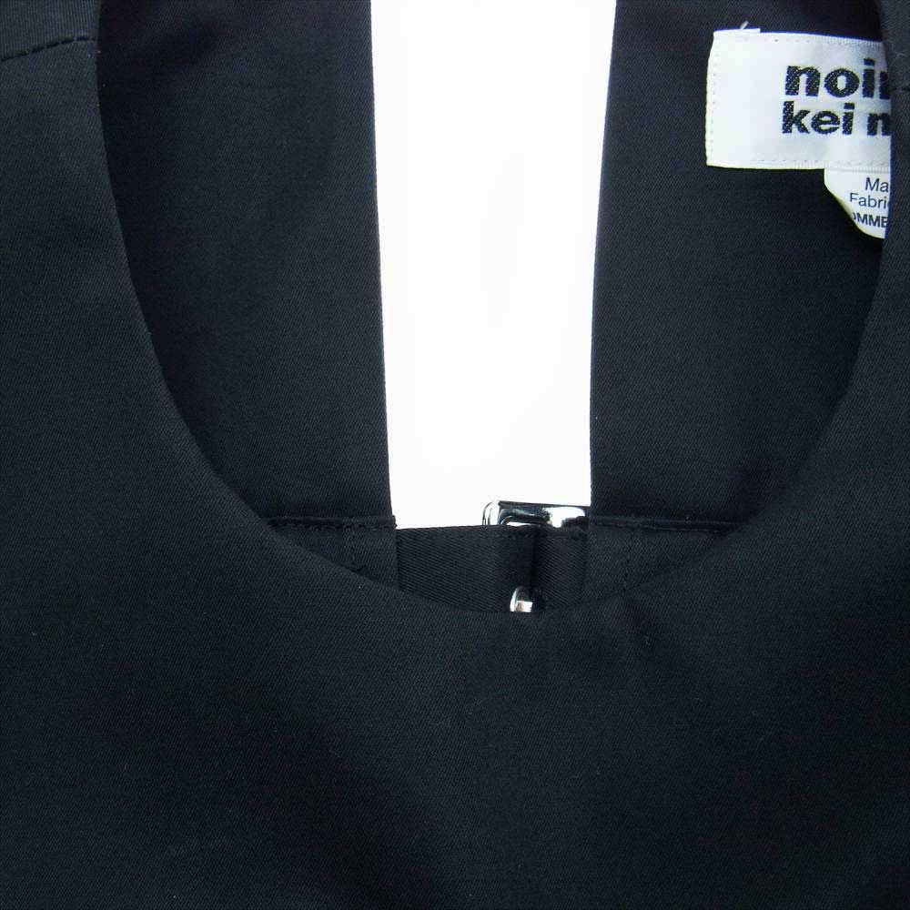 COMME des GARCONS コムデギャルソン noir kei ninomiya ノワールケイニノミヤ AD2021 3I-U003 ベルト ギャザー ハイウエスト サロペット オールインワン ブラック系 S【美品】【中古】