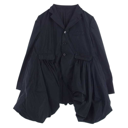 COMME des GARCONS コムデギャルソン noir kei ninomiya ノワールケイニノミヤ 3H-J024 AD2021 ギャザー バルーン ジャケット ブラック系 M【美品】【中古】