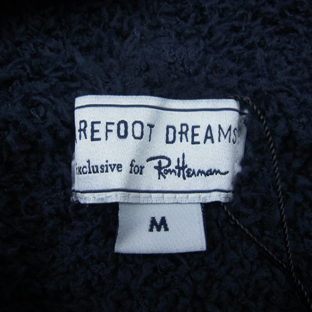Ron Herman ロンハーマン 9920400143 RH Logo Cozychic Zip Hoodie BAREFOOT DREAMS パイル ジップ パーカー ネイビー系 M【極上美品】【中古】