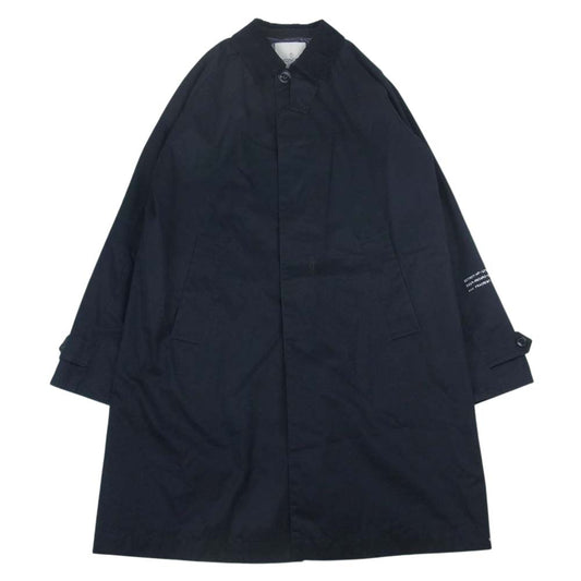 MONCLER モンクレール GENIUS ジーニアス × FRAGMENT フラグメント SWING ステンカラーコート ネイビー系 1【中古】