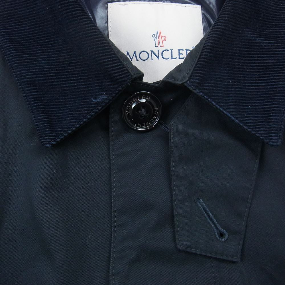 MONCLER モンクレール GENIUS ジーニアス × FRAGMENT フラグメント SWING ステンカラーコート ネイビー系 1【中古】