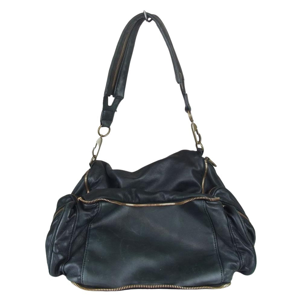 Alexander Wang アレキサンダーワン レザー ショルダー バッグ ブラック系【中古】