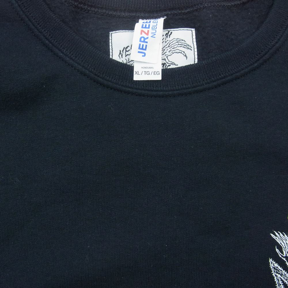 WACKO MARIA ワコマリア × NECKFACE ネックフェイス プリント クルーネック スウェット ブラック系 XL【中古】